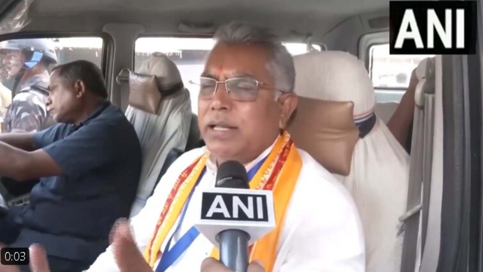 Lok Sabha elections 2024: BJP’s Dilip Ghosh says stones pelted at his car in Bengal’s Durgapur