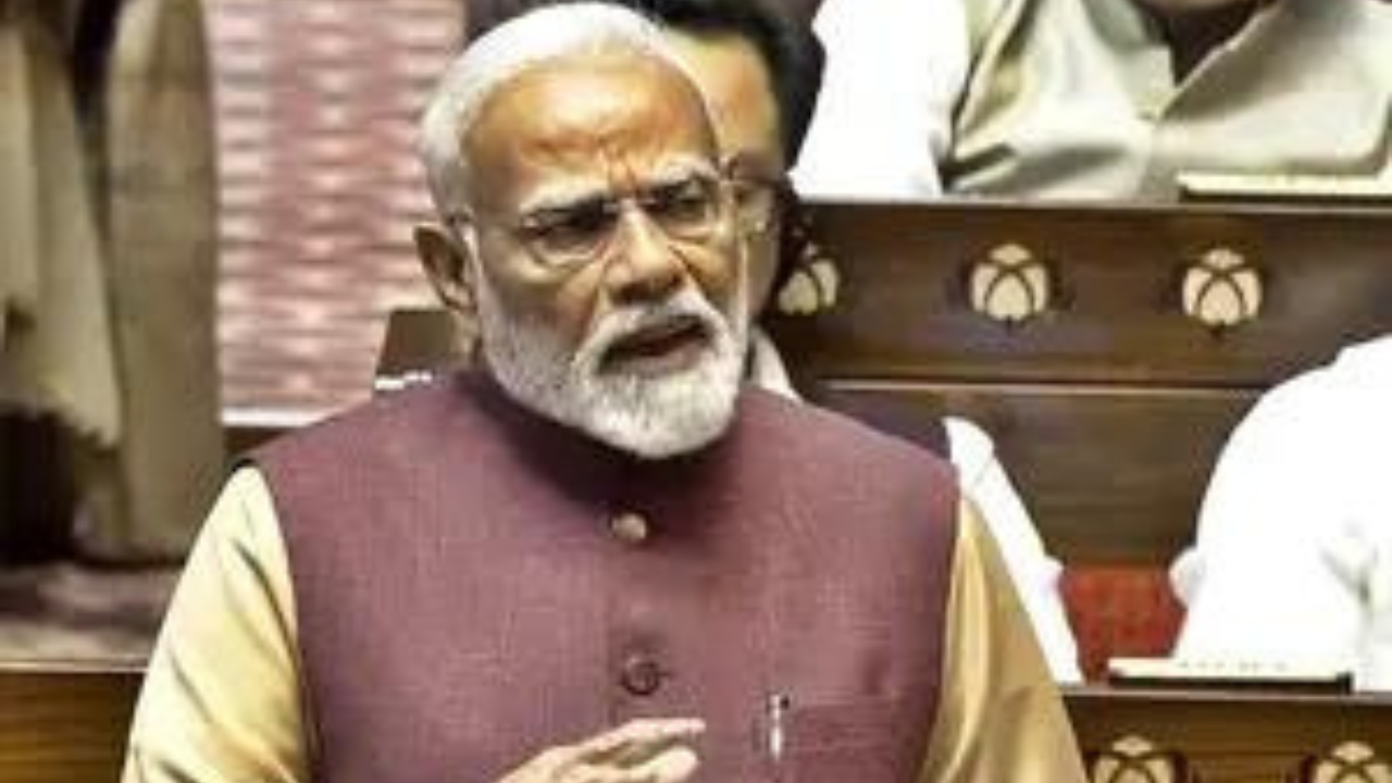 ‘Constitution, Emergency, family first’: PM Modi’s big attack on Congress in Rajya Sabha address