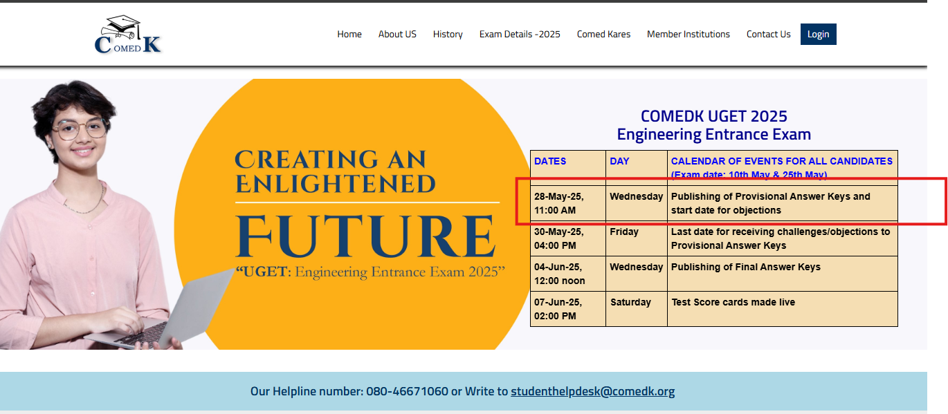 COMEDK provisional answer key 2025 released: Direct link to download and steps to raise challenge here